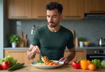 Sport : quel régime alimentaire adopter pour optimiser ses performances ? Jeune athlète préparant un repas équilibré dans la cuisine