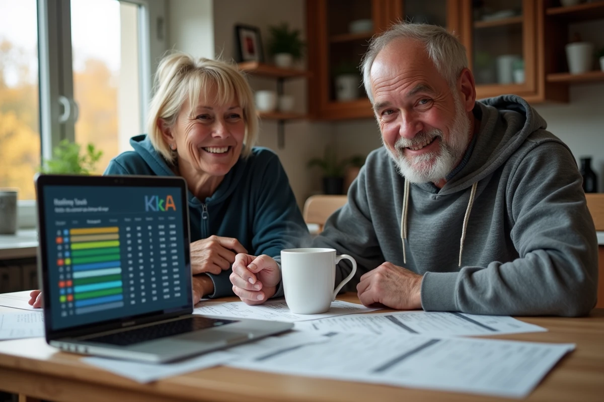 Un couple regarde des résultats de rugby à la maison