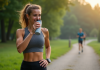 Boisson idéale pour la course : comment se préparer efficacement ? Jeune femme sportive buvant lors d'une course matinale