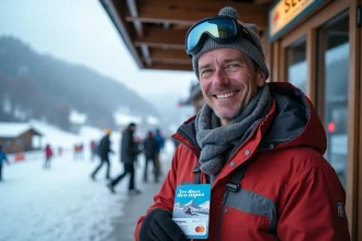 Homme souriant en veste de ski aux Deux Alpes