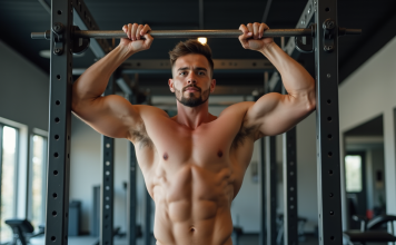 Tractions et pectoraux : quel impact réel sur vos muscles ? Jeune homme musclé faisant des tractions en salle de sport